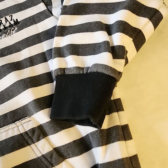 Yings Kids Size Medium Black And White Striped Zip Hoodie Alcatraz Swim Team - Picture 3 of 8